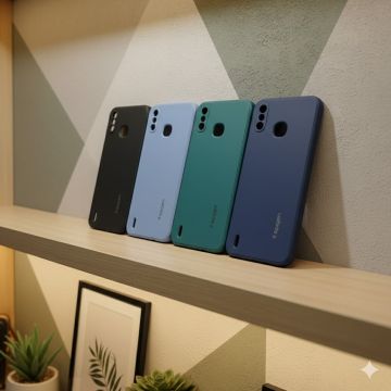 Premium Infinix Smart 4 Soft TPU Back Case Official Spigen Design Multicolor
