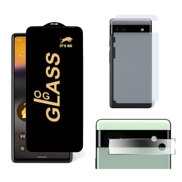 Google Pixel 6A 3-in-1 Kit: OG Glass + Carbon Back Camera Protector - Image 2