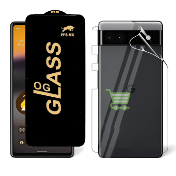 Google Pixel 6A Protection Kit: OG Glass + Clear Back Jelly Film - Image 2