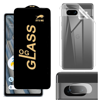 Google Pixel 7A 360¬∞ Clear Kit: OG Glass + Back Jelly Camera Guard - Image 2