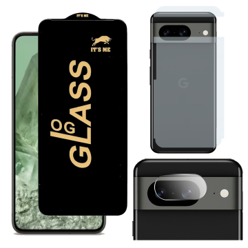 Google Pixel 8 3-in-1 Kit: OG Glass + Carbon Back Camera Protector - Image 2