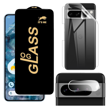 Google Pixel 8 Pro 360¬∞ Clear Kit: OG Glass + Back Jelly Camera Protector - Image 2