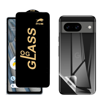 Google Pixel 8 Protection Pack: OG Glass + Clear Back Jelly Film - Image 2