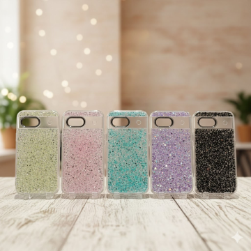 Google Pixel 8A Glitter Butterfly Stone Mobile Cover - Image 2