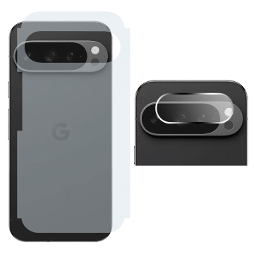 Google Pixel 9 Pro XL Rear Combo: Carbon Fiber Skin + Camera Lens Protector - Image 2