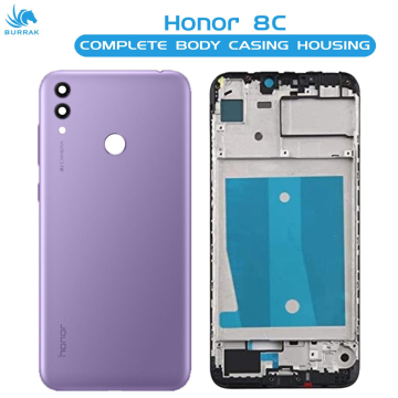 Honor 8c Housing Middle Frame With Side Button and Camera Lens Complete Body Casing Replacement For 8c - Purple - Image 2