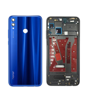 Honor 8x Housing Middle Frame With Side Button and Camera Lens Complete Body Casing Replacement For 8x - Blue - Image 2