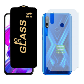 Honor 9X Combo: OG Glass Screen Protector + Carbon Back Skin - Image 2