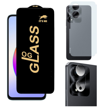 Honor X5 Plus 3-in-1 Kit: OG Glass + Carbon Back Camera Protector - Image 2