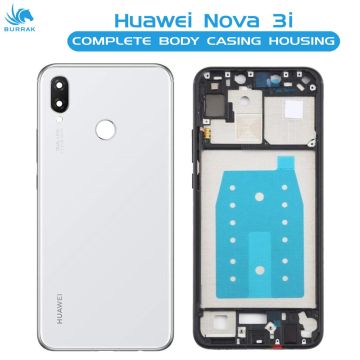 Huawei Nova 3i Housing Middle Frame With Side Button and Camera Lens Complete Body Casing Replacement For Nova 3i - White - Image 2