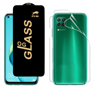 Huawei Nova 7i Protection Pack: OG Glass + Clear Back Jelly Film - Image 2