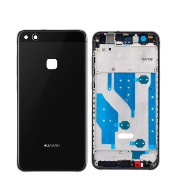 Huawei P10 Lite Housing Middle Frame With Side Button and Camera Lens Complete Body Casing Replacement For P10 Lite - Black - Image 2