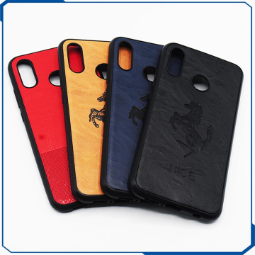 Huawei P20 Lite Back Cover Perfect Quality Leather cover soft silicon flexible case Perfect Fitted Premium Flexible & Soft Gel Anti-Scratch Leather Back Cover Pouch - Image 2