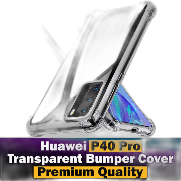 Huawei P40 Pro Back Cover Transparent Extra Bumper Anti Shock Soft Crystal Clear Case For Huawei P40 Pro - Image 2