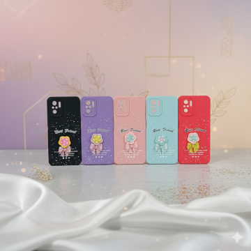 Huawei Y6 2019 Glittering Floral Pattern Mobile Cover - Image 2