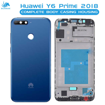 Huawei Y6 Prime 2018 Housing Middle Frame With Side Button and Camera Lens Complete Body Casing Replacement For Y6 Prime 2018 - Blue - Image 2