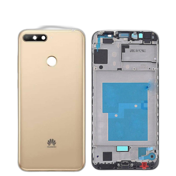 Huawei Y6 Prime 2018 Housing Middle Frame With Side Button and Camera Lens Complete Body Casing Replacement For Y6 Prime 2018 - Golden - Image 2