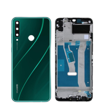 Huawei Y6p Housing Middle Frame With Side Button and Camera Lens Complete Body Casing Replacement For Y6p - Green - Image 2