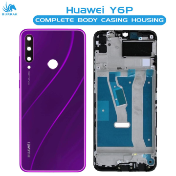 Huawei Y6p Housing Middle Frame With Side Button and Camera Lens Complete Body Casing Replacement For Y6p - Purple - Image 2