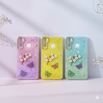 Huawei Y7 2019 Butterfly Glitter Mobile Cover