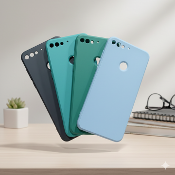 Huawei Y7 Prime 2018 Liquid Silicone Matte Camera Protection Mobile Cover - Image 2