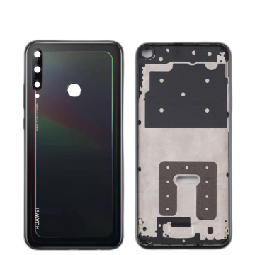 Huawei Y7p Housing Middle Frame With Side Button and Camera Lens Complete Body Casing Replacement For Y7p - Black - Image 2