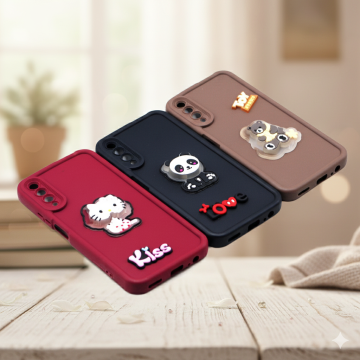 Huawei Y9S Cute Kitty Blinking Lights Mobile Cover - Image 2