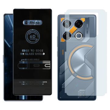 Infinix GT 20 Pro Combo: OG Glass Screen Protector + Carbon Back Skin - Image 2