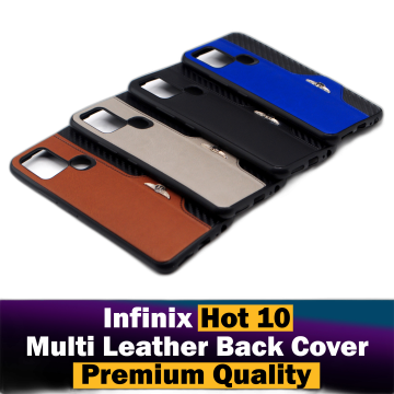 Infinix Hot 10 Back Cover Leather Type Soft Hot 10 Case For Boys - Image 2