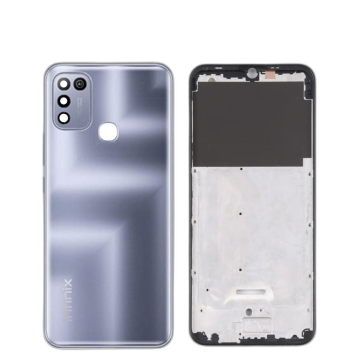 Infinix Hot 10 Play Housing Middle Frame With Side Button and Camera Lens Complete Body Casing Replacement For Hot 10 Play - Purple - Image 2