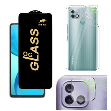 Infinix Hot 10i Clear Pack: OG Glass + Back Jelly Camera Guard - Image 2