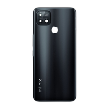 Infinix Hot 10i Rear Back Body Casing Housing Replacement Battery Back Door With Side Buttons And Camera Lens For Hot 10i - Black - Image 2
