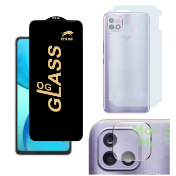 Infinix Hot 10i Ultimate Kit: OG Glass + Carbon Back Camera Protector - Image 2