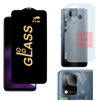 Infinix Hot 10s Ultimate Kit: OG Glass + Carbon Back Camera Protector - Image 2
