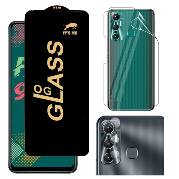 Infinix Hot 11 360¬∞ Clear Kit: OG Glass + Back Jelly Camera Guard - Image 2