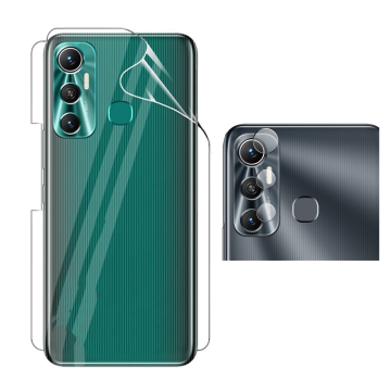 Infinix Hot 11 Clear Back Kit: Jelly Film + Camera Lens Protector - Image 2