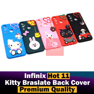 Infinix Hot 11 Hello Kitty Braslate Chain Soft Case For Girls - Image 2