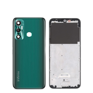 Infinix Hot 11 Housing Middle Frame With Side Button and Camera Lens Complete Body Casing Replacement For Hot 11 - Green - Image 2