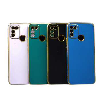 Infinix Hot 11 Play Soft Multi Golden Border Camera Protection Cover - Image 2