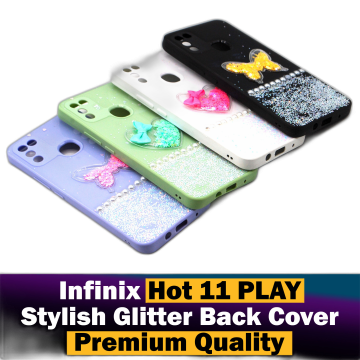 Infinix Hot 11 Play Stylish Glitter Beauty Case - Image 2