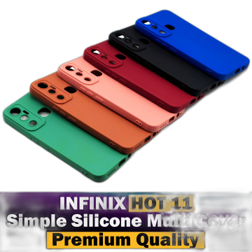 Infinix Hot 11 Soft Plain Back Cover Multicolour - Image 2