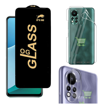 Infinix Hot 11s Clear Bundle: OG Glass + Back Jelly Camera Protector - Image 2