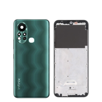 Infinix Hot 11s Housing Middle Frame With Side Button and Camera Lens Complete Body Casing Replacement For Hot 11s - Green - Image 2