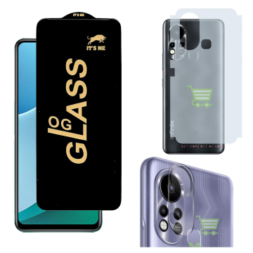 Infinix Hot 11s Ultimate Kit: OG Glass + Carbon Back Camera Lens - Image 2