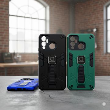 Infinix Hot 12 Play Armor Stand Stylish Hard Case - Image 2