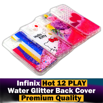 Infinix Hot 12 Play Water Glitter Shiny Soft Silicon Infinix Hot 12 Play Case For Girls - Image 2