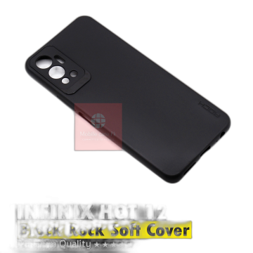 Infinix Hot 12 Soft Rock Style Back Cover Black - Image 2