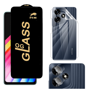 Infinix Hot 30 Clear Protection: OG Glass + Back Jelly Camera Lens - Image 2