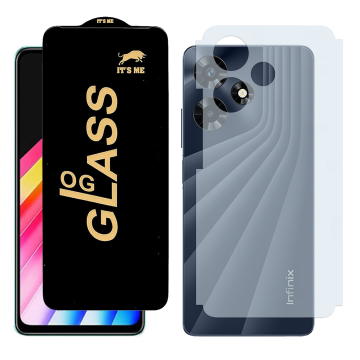 Infinix Hot 30 Combo: OG Glass Screen Protector + Carbon Back Skin - Image 2