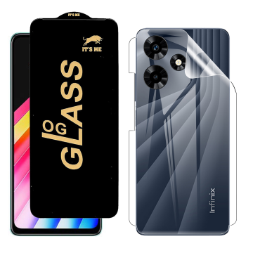 Infinix Hot 30 Protection Pack: OG Glass + Clear Back Jelly Film - Image 2